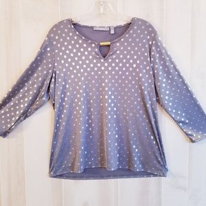 NY Collection Shimmery Blouse Size Large